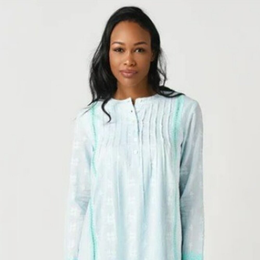 Sail to Sable Long Sleeve Embroidered Dress